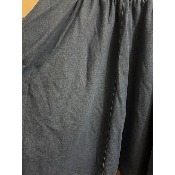 SHEIN Women's Blue Midi Denim Jean Skirt Elastic Waist Pockets Fit & Flare 3XL - Picture 7 of 10